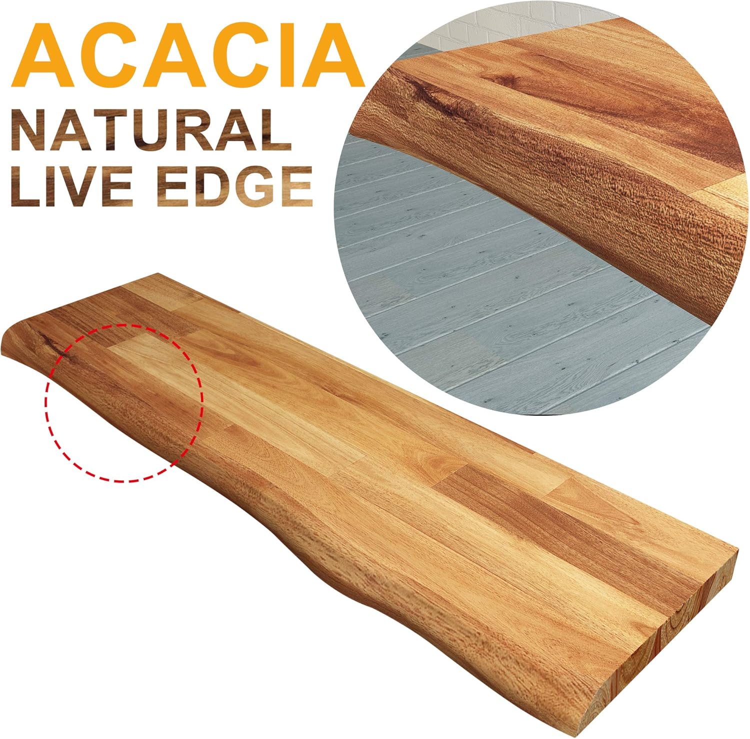 Estante Flotante de Acacia Estante Flotante de Acacia